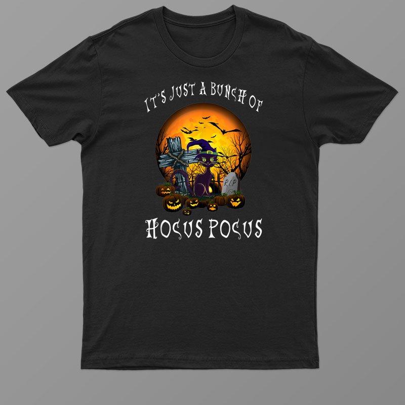 Black Cat Moon Funny Halloween Costume Bunch Of Hocus Pocusxe6ob5l02g_70 Shirt