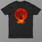 Black Cat On Pumpkin Full Moon Halloween Cute Cat Lover Shirt