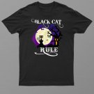 Black Cat On Pumpkin T Shirt Full Moon Halloween Costume Shirt