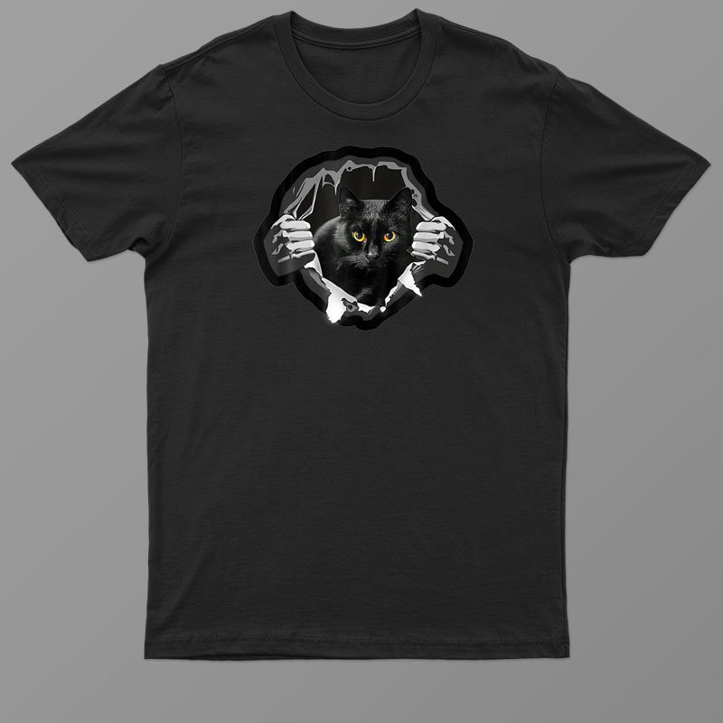 Black Cat Orn Cloth For Cats Lover Shirt