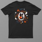 Black Cat Pumpkin Halloween Ghost Jack O Lantern Costume Shirt