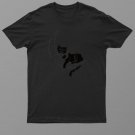 Black Cat Reading A Book On The Moon Shirt