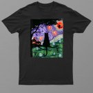 Black Cat Scary Night Cat Van Gogh Halloween Shirt