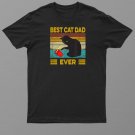 Black Cat Shirt Best Cat Dad Ever Meow Kitty Cat Daddy Shirt