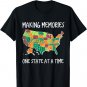 USA Travel Gift Visit 50 States Map T-Shirt