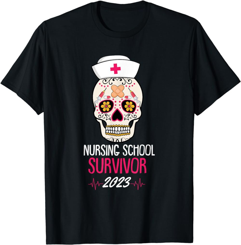 Nursing School Survivor 2023 Nurse Graduation BSN Graduate T-Shirt