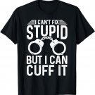 Funny Police Gift For Men Women Cool Cop Officer Handcuffs T-Shirt