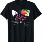 Cute Aloha Hawaiin Kitty Cat. Flower Cat T-Shirt