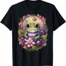 Cottagecore Floral Frog Aesthetic Wildflower Girls Women T-Shirt