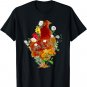 Cute Chicken Vintage Floral Botanical Flower Garden Tee T-Shirt
