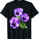 Vintage Pansies Flowers Gardener & Pansy Lover T-Shirt