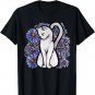 White Cats Kitty Cat Flower Garden T-Shirt
