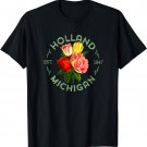 Holland Michigan Botanical Tulip Floral Women Girls Gardener T-Shirt