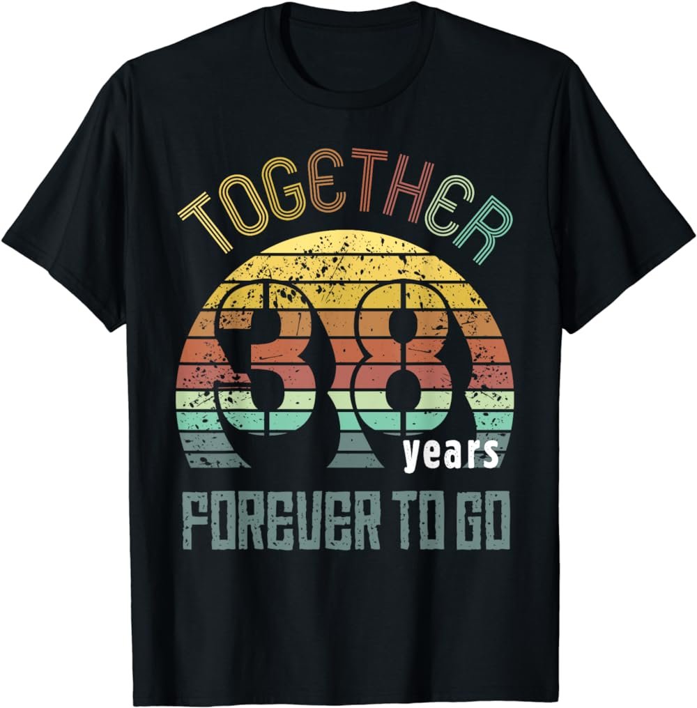 38th Years Wedding Anniversary Gifts For Couples Matching 38 T-Shirt