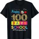 Leopard 100th Day Of School Principal Life 100 Days Smarter T-Shirt