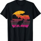 Retro Sunset Kangaroo - Zookeeper 60s Safari Animal Lover T-Shirt