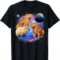 Capybaras Funny Galaxy Earth and Moon T-Shirt