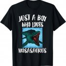 Just A Boy Who Loves Mosasaurus Dinosaur T-Shirt