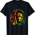 Jamaican Lion Jamaican Rasta Flag Lion Of Judah Reggae Music T-Shirt