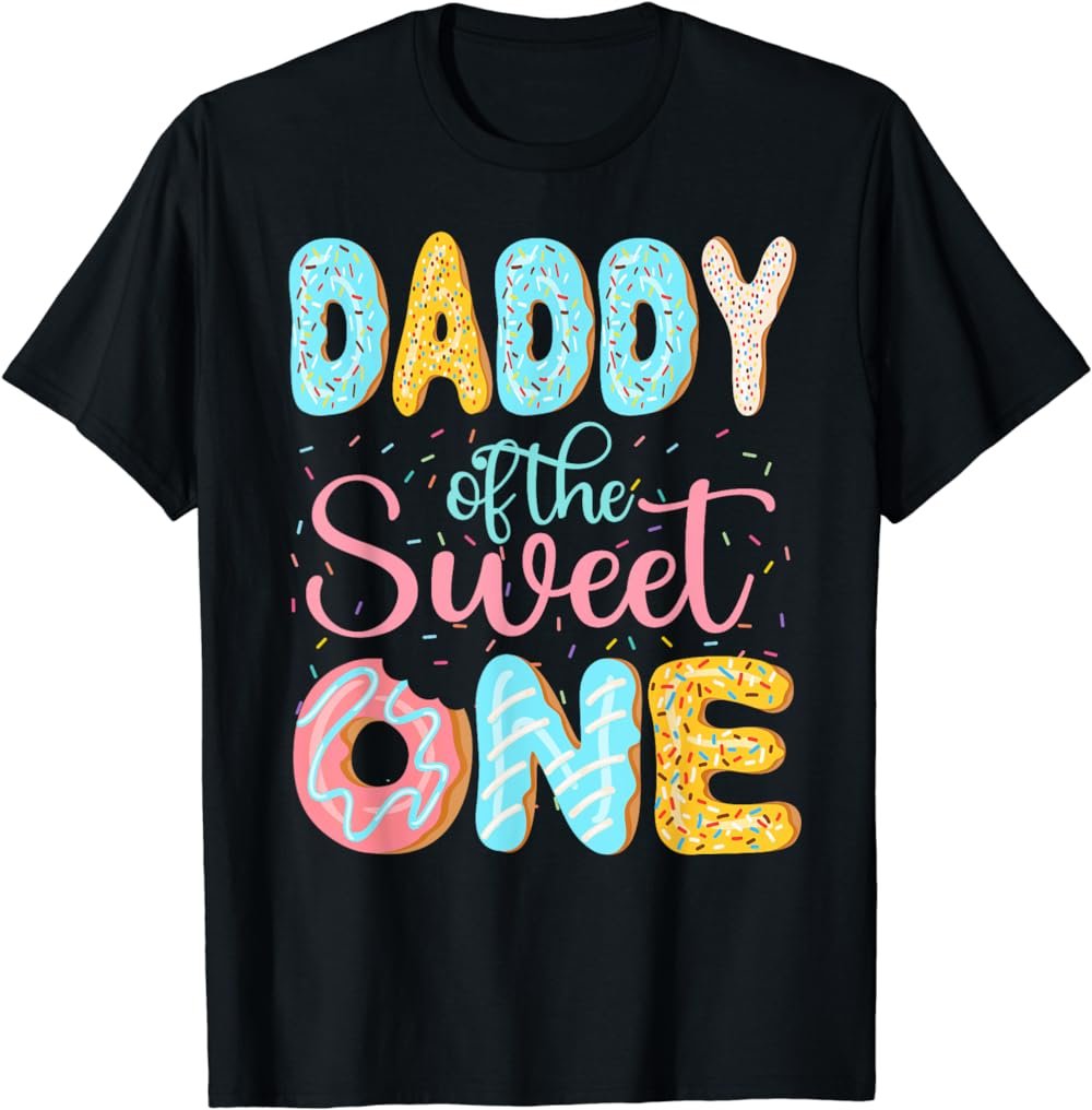 Daddy of the Sweet One Dad Donuts Family Matching Party T-Shirt