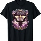Moth, flowers, butterfly, Wicca, gothic, night lover, dark T-Shirt