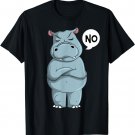 Stubborn Hippo Lover Hippopotamus Kids Girl Boys Women T-Shirt