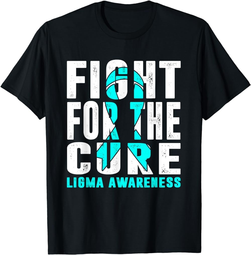 Fight For Cure Ligma Awareness Blue Ribbon Loose Mi-Asintits T-Shirt