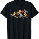 Backyard Bird Watching Watcher Birder Birds on a Branch T-Shirt