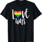 Love Wins Shirt LGBT Flag Heart Gay Pride Shirt
