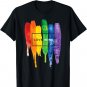 Watercolor Love Wins Rainbow Paint Typographic T Shirts