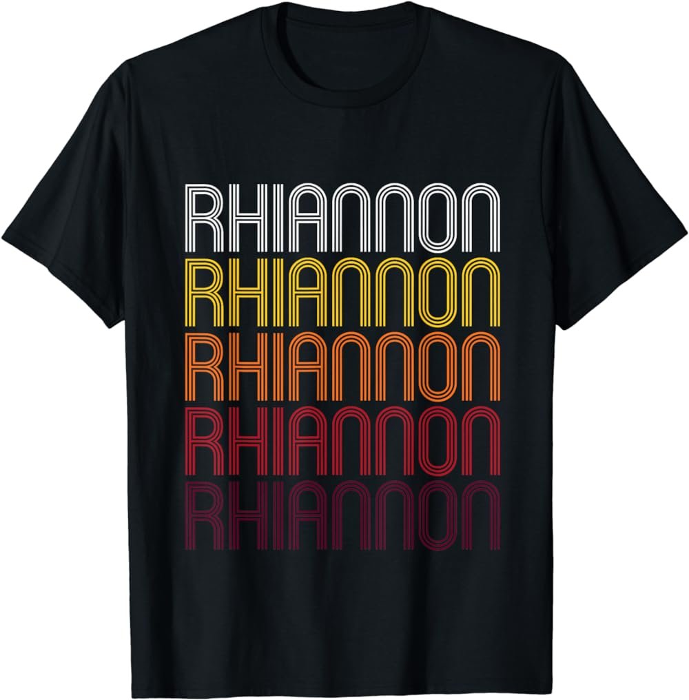 Rhiannon Retro Wordmark Pattern - Vintage Style T-shirt