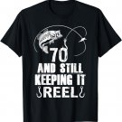 70th Birthday Fishing 70 Years Old Fisherman Gift T-Shirt