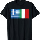 Greek Italian Flag Gift Greece Italy Pride Heritage T-Shirt