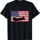 Patriotic CH-47 Chinook Helicopter American flag t-shirt