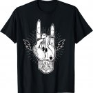 Rock And Roll Tshirt - Festival Art - Devil Horns Tattoo Tee