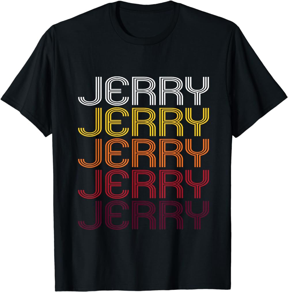 Jerry Retro Wordmark Pattern - Vintage Style T-shirt