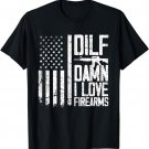 Mens DILF Damn I Love Firearms Funny T-Shirt
