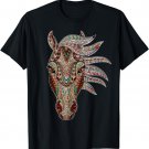 Horse Tribal Abstract Art Native American Geometric Horse T-Shirt