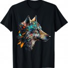 Wolf Colourful Animal Print Artwork Polygon Wolf T-Shirt