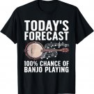 Funny Banjo Art For Men Women Bluegrass Instrument Player T-Shirt