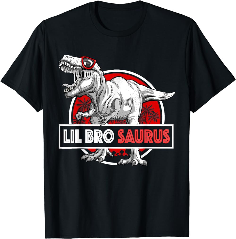 Lil Brosaurus T-Rex Matching Funny Lil Bro Saurus Dinosaur T-Shirt