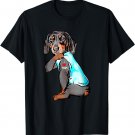 Funny Dachshund Dog Tattoo I Love Mom Dogmom Gift T-Shirt