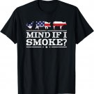Funny BBQ Shirt Mind If I Smoke Meat Pitmaster Grill Gift