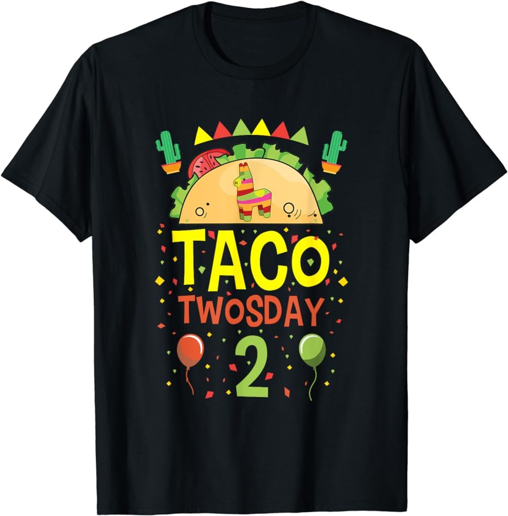 Taco Twosday 2 Two Year Old Boy Girl Birthday Gift T-Shirt