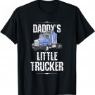 Kids Semi Truck Boys Gift Daddy's Little Trucker T-Shirt