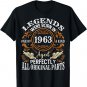 Vintage 1963 Classic Turning 60 Years 60th Birthday For Men T-Shirt