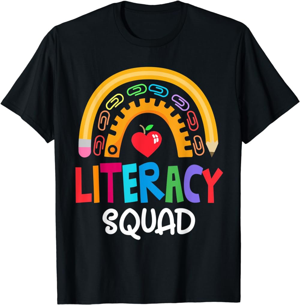 Reading Teacher Interventionist Specialist Literacy Squad T-Shirt