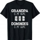 Vintage Double Six Dominoes Game Themed Domino Grandpa Gift T-Shirt