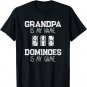 Vintage Double Six Dominoes Game Themed Domino Grandpa Gift T-Shirt