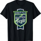 Faded Seattle Beer Label T-Shirt - Seattleite Pride T-Shirt